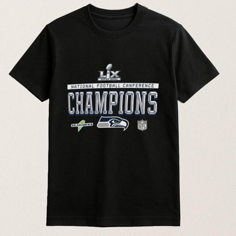 Seattle Seahawks 2025 Afc Champions Locker Room Shirt
